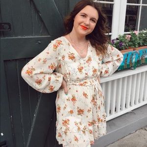 Floral shabby chic style dress size M
